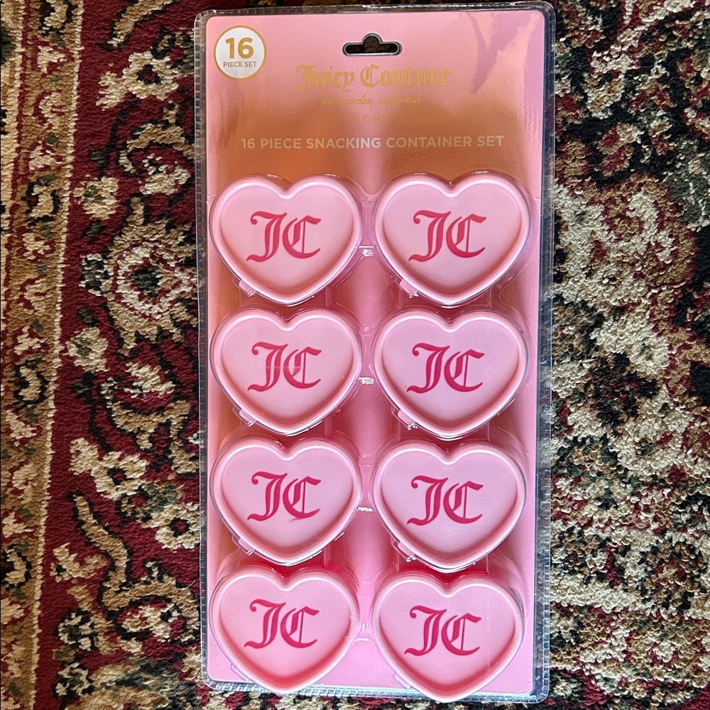 Juicy Couture 16 Piece Snack Container Set NIB